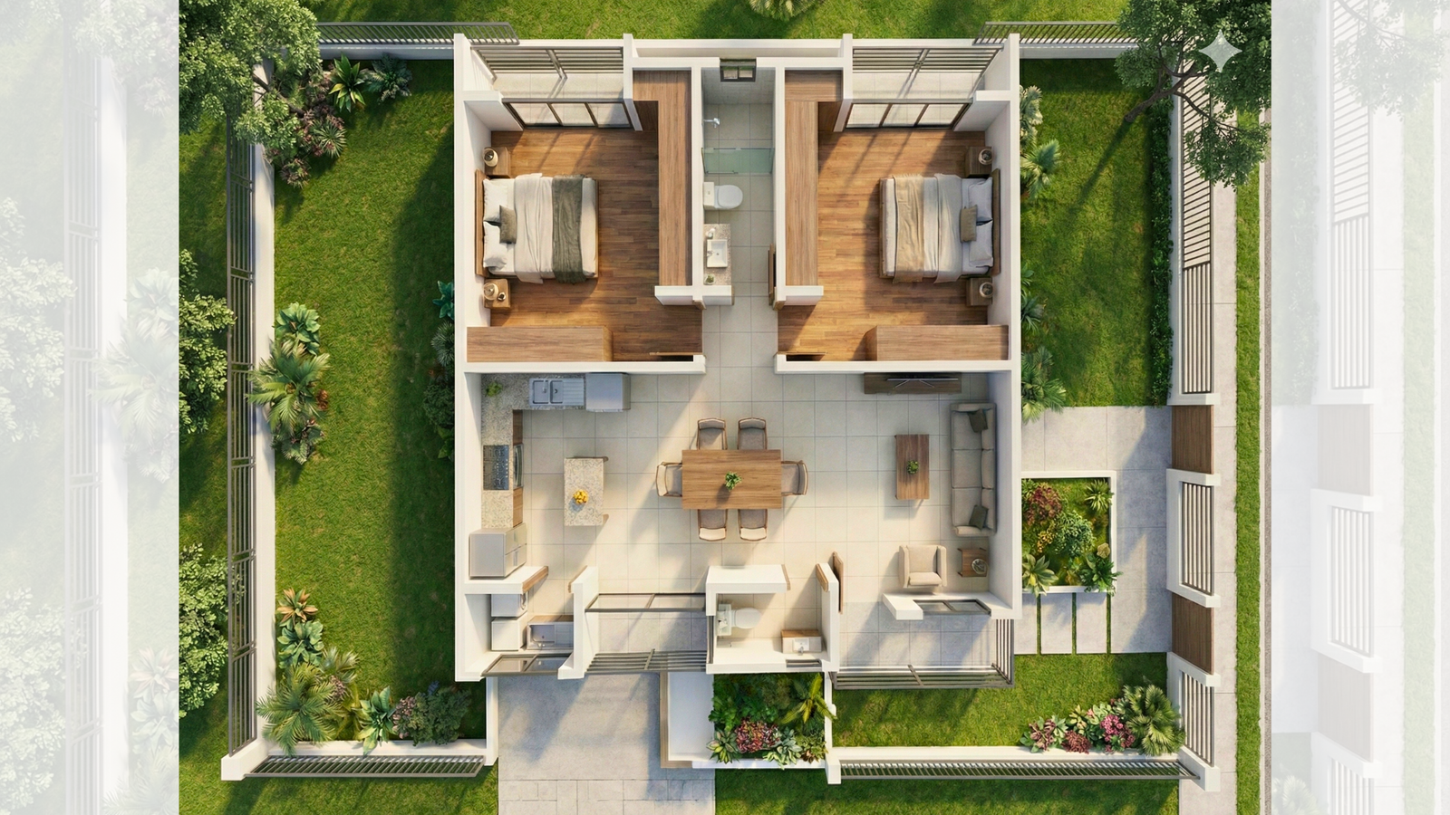 Diseño de Departamento de 2 Recámaras: Eficiencia y Planos