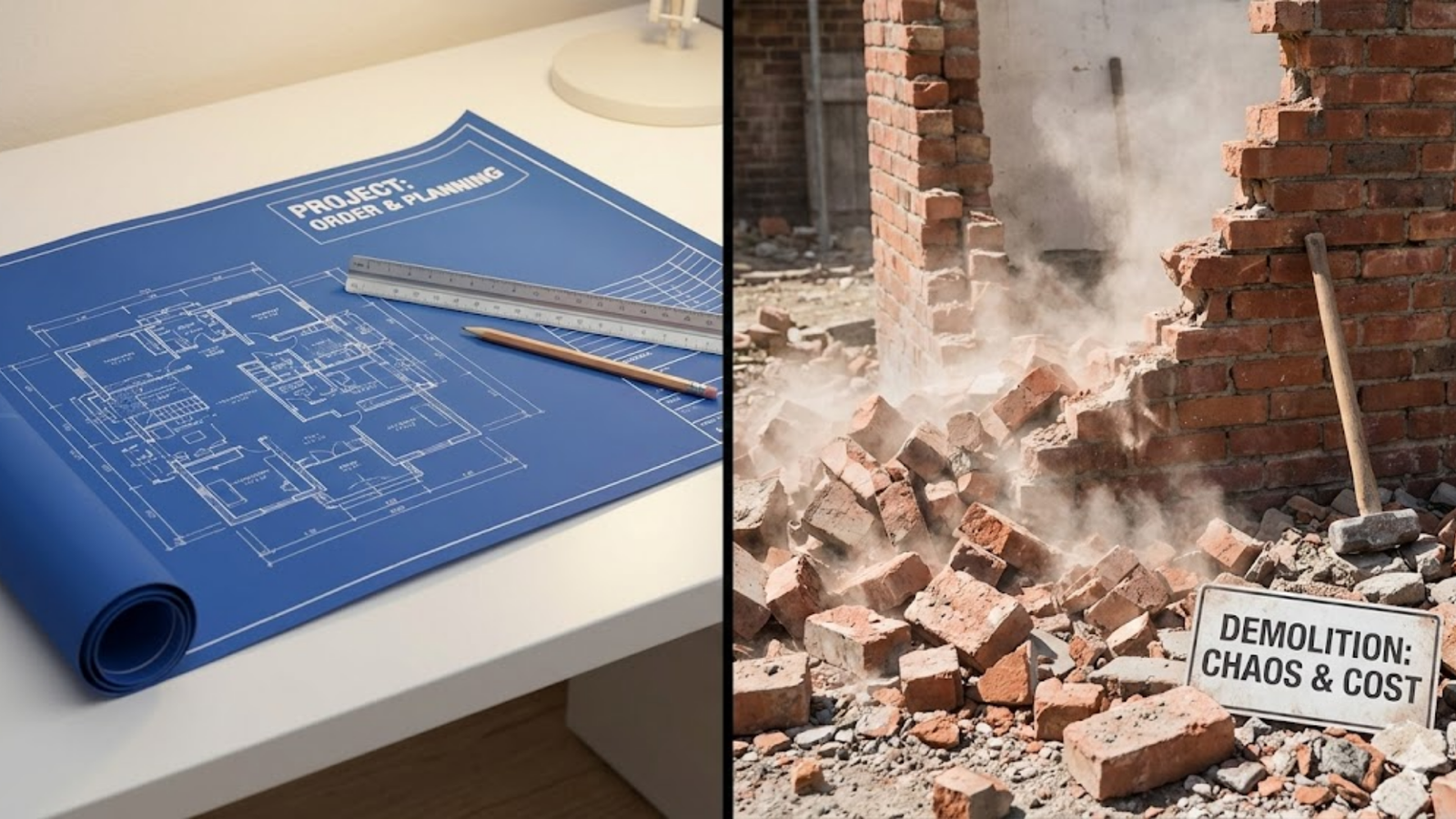 Por qué construir sin planos (Proyecto Ejecutivo) te costará el doble