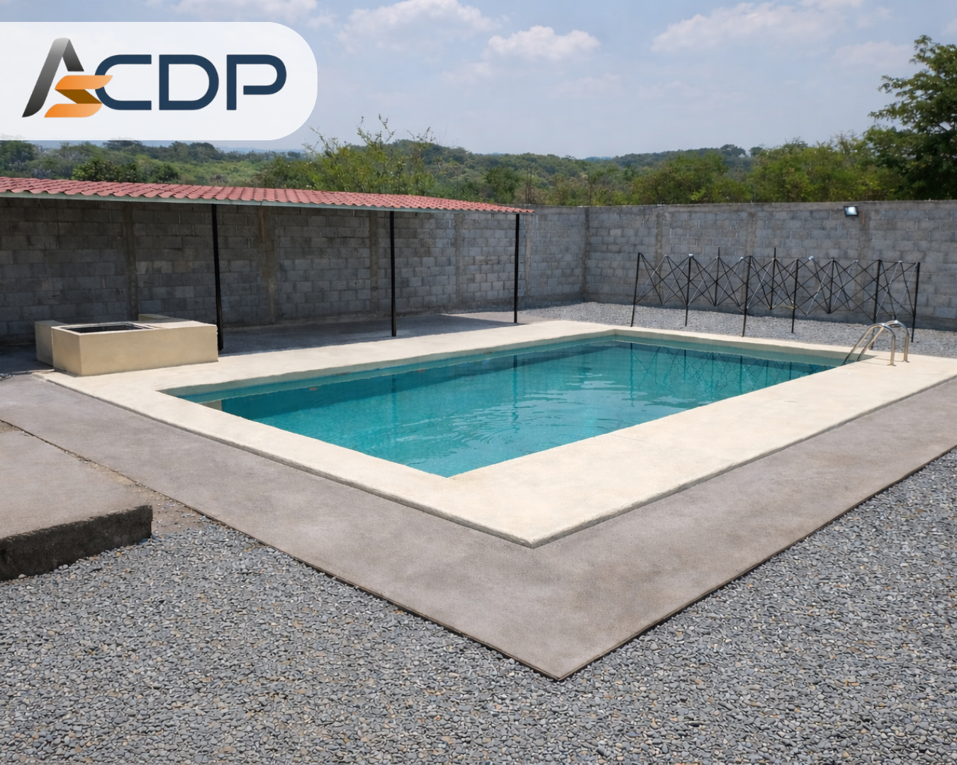 Vista final arquitectónica del Oasis de Chukum con área de vestidores y baños