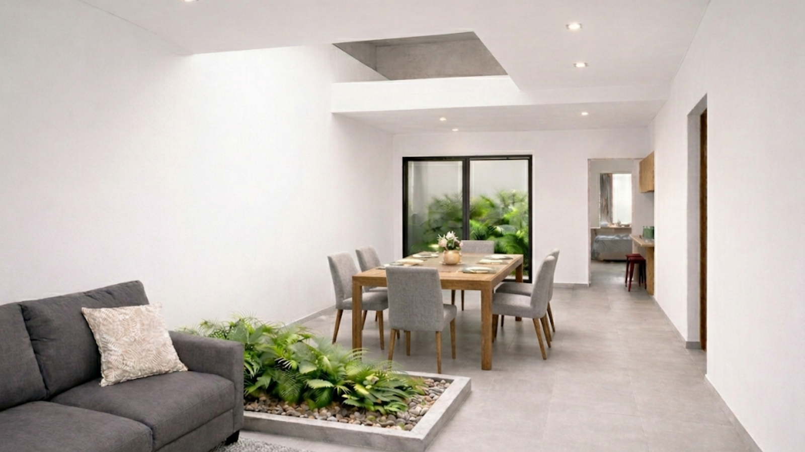 Área social y concepto abierto